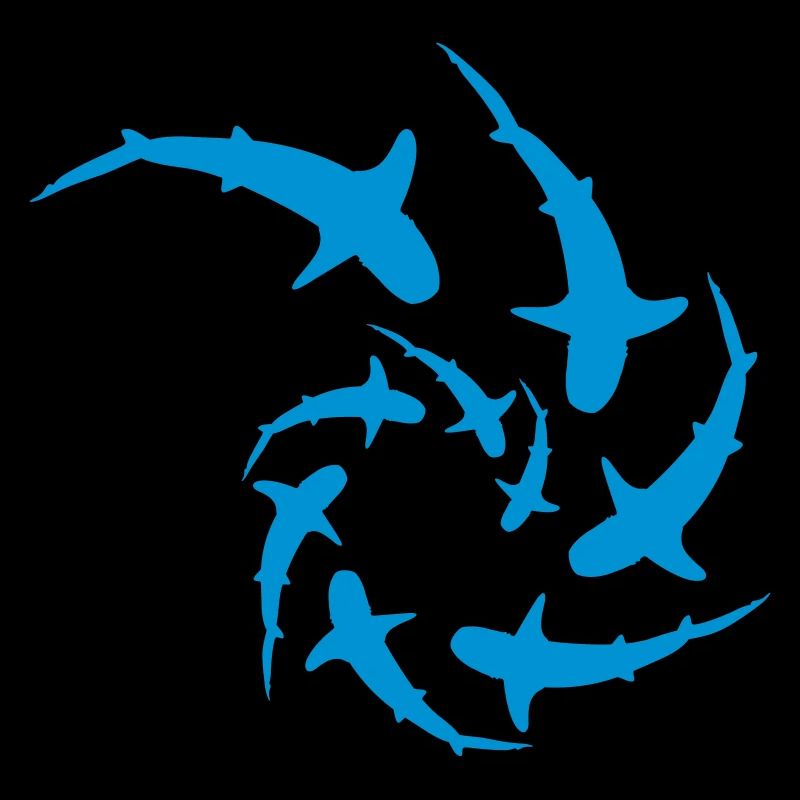 Un vortex de requins - image SVG