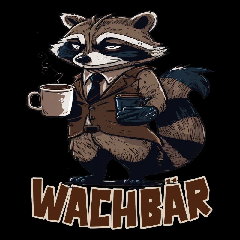 Wachbär Waschbär Motiv Köstüm Bild Mode Rave
