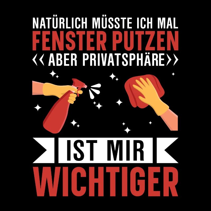 Privatsphäre Fenster putzen lustig