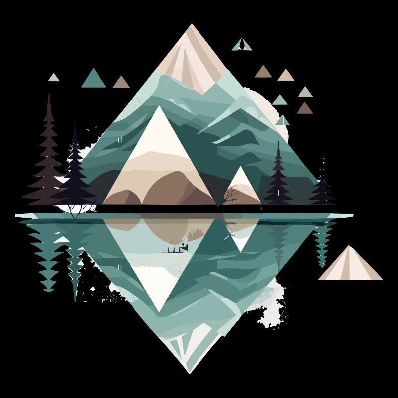 Minimalistische Berge