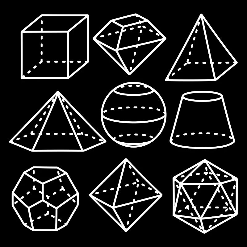 Formes mathématiques à la craie