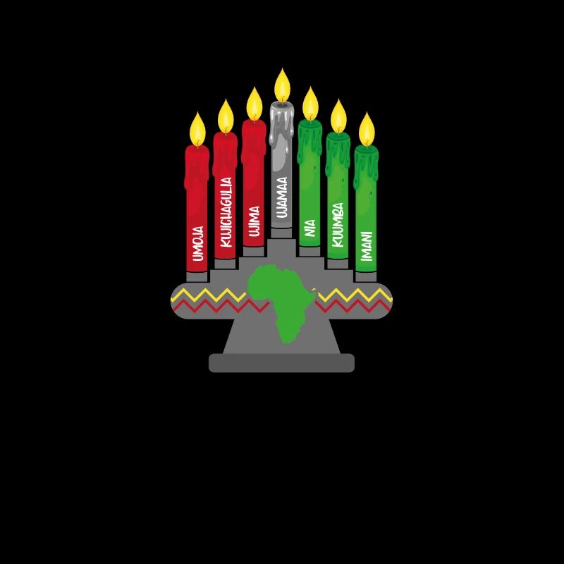 Mishumaa with 7 principles, Kwanzaa Kinara