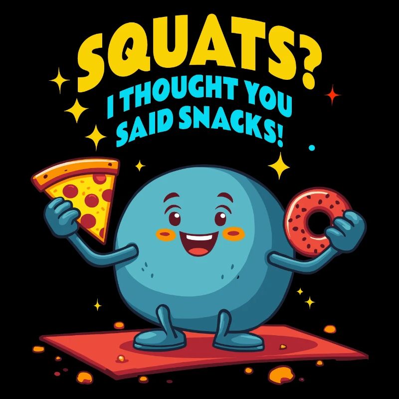 Fun Squats and Snacks Design