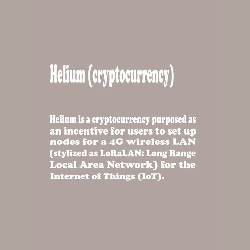 Krypto Crypto Helium Mining HNT Bitcoin Blockchain