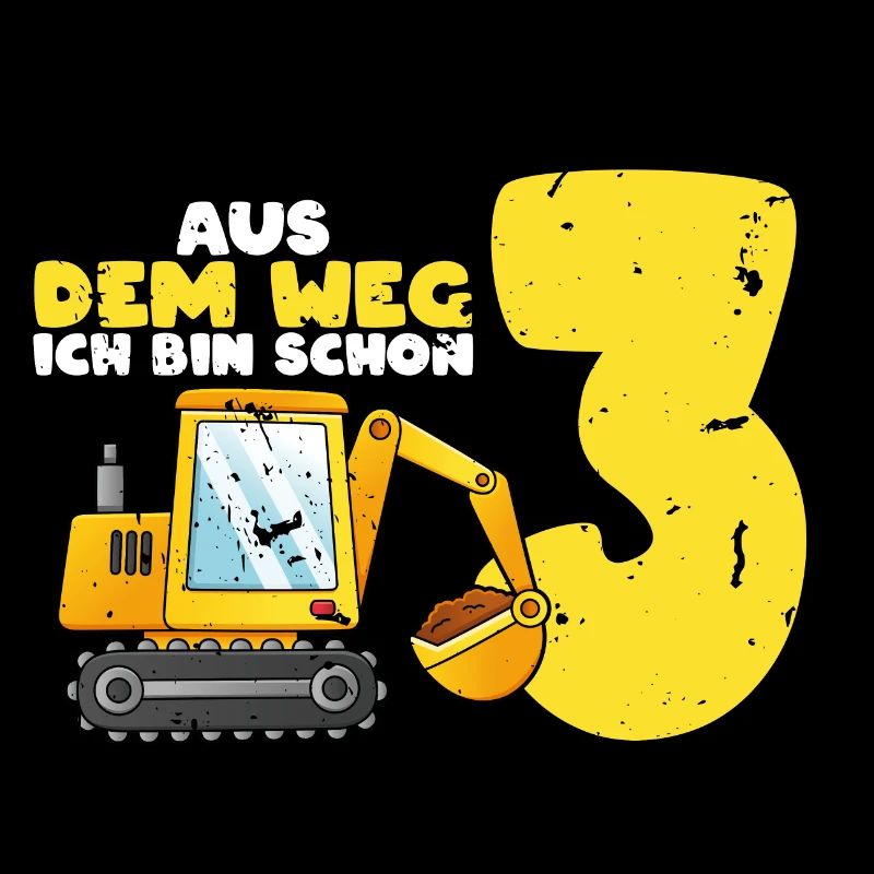 Aus dem Weg ich bin schon 3, Geschenkidee vintage