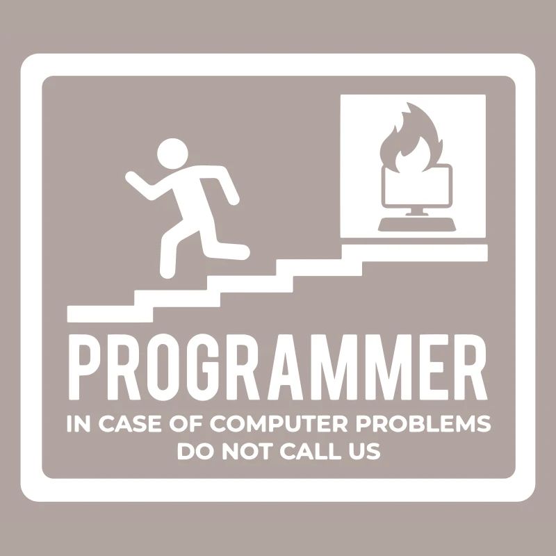 coder shirt in case of computer problems