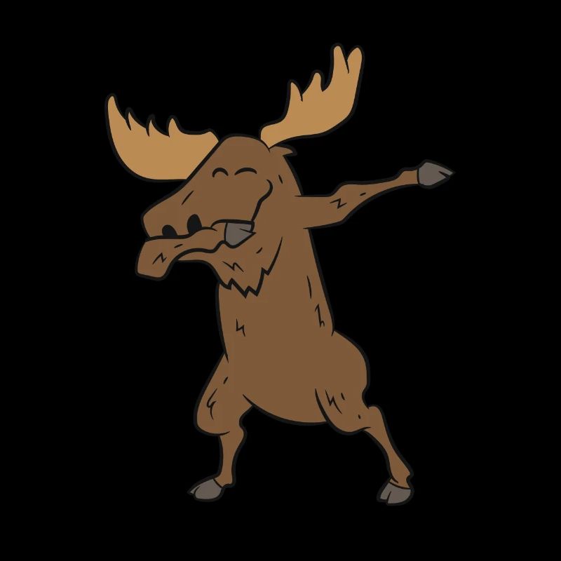 Dabbing Moose Kids Funny Canadian Moose