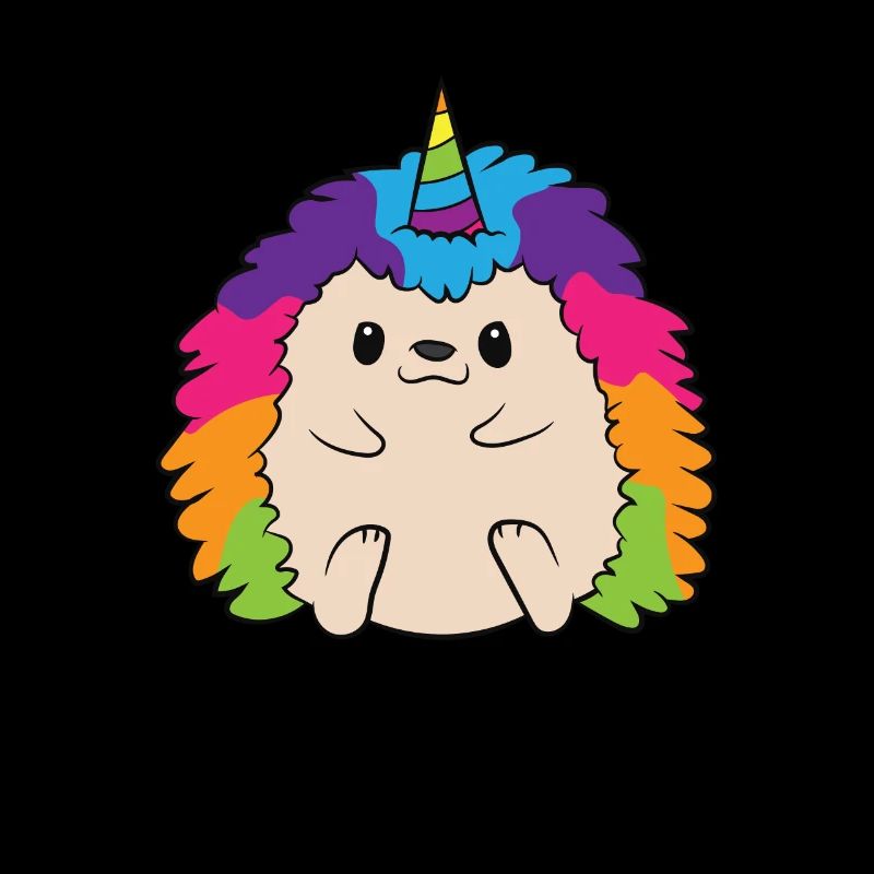 Hedgehog Unicorn Rainbow Hedgehog
