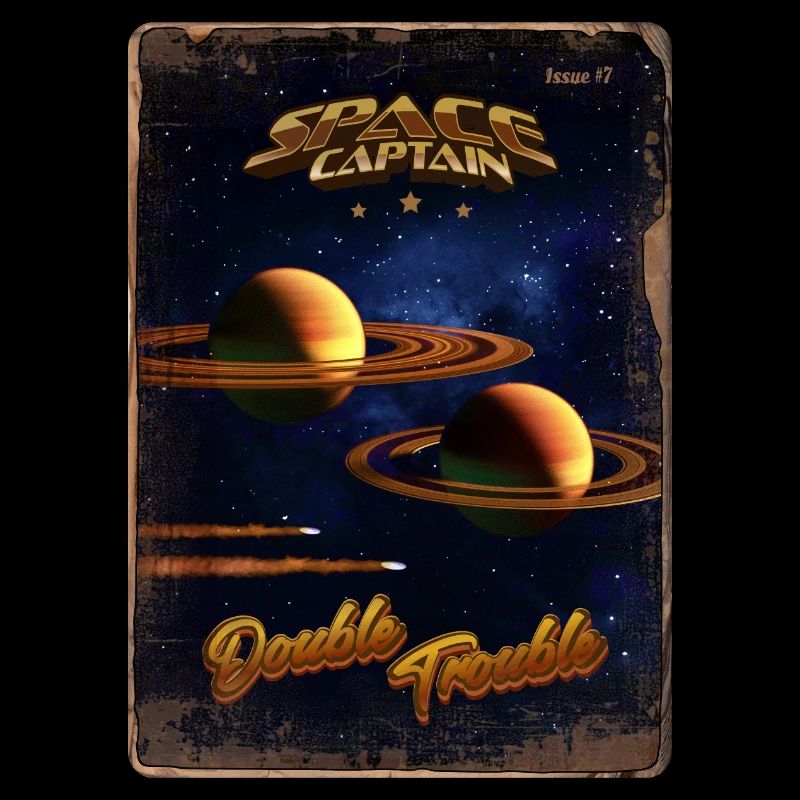 Couverture de magazine de style rétro SpaceCaptain Numéro 7