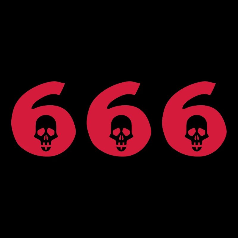 666 - Diable - Crâne - Halloween