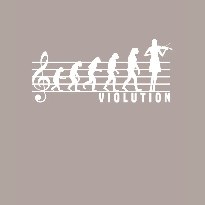 Violinist Violin Violin Sheet Music Evolution Gift