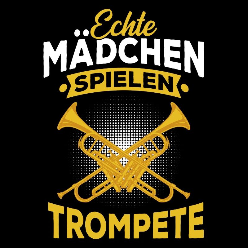 Echte Mädchen spielen Trompete Musikerin