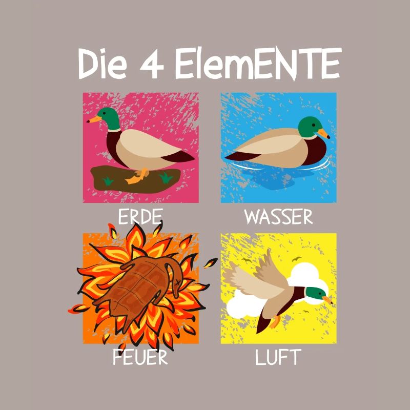 Les 4 Canard ElemENTE Canard Feu Eau