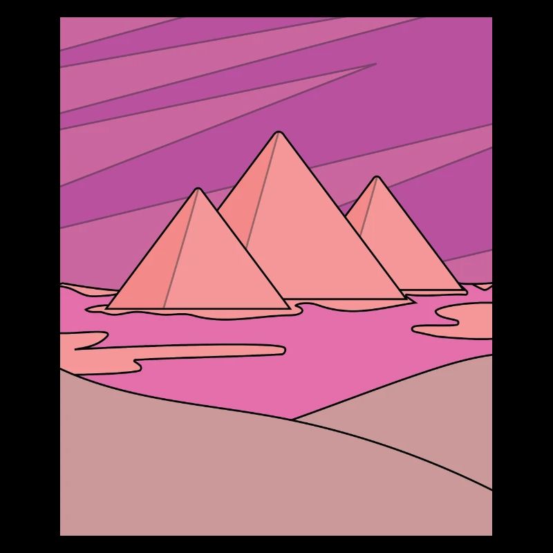 Retro Pyramide Wüste Sonne