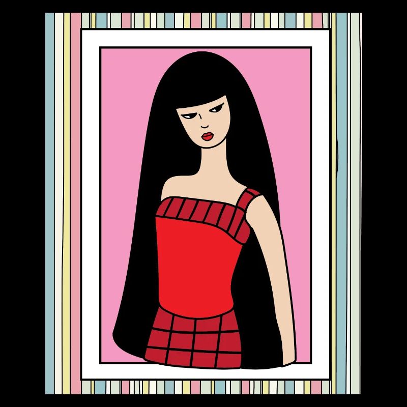 Bunte Retro Puppe