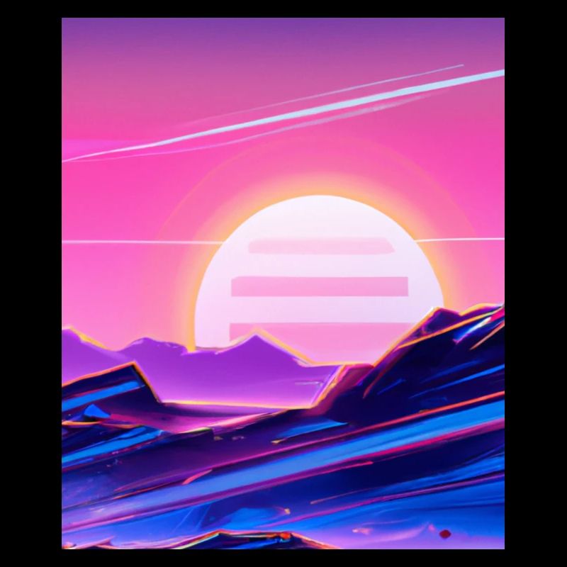 Vaporwave Sun Synthwave Sunset