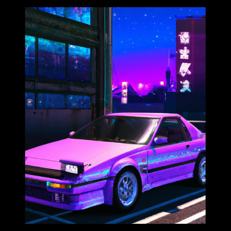 Vaporwave Esthétique Synthwave Car