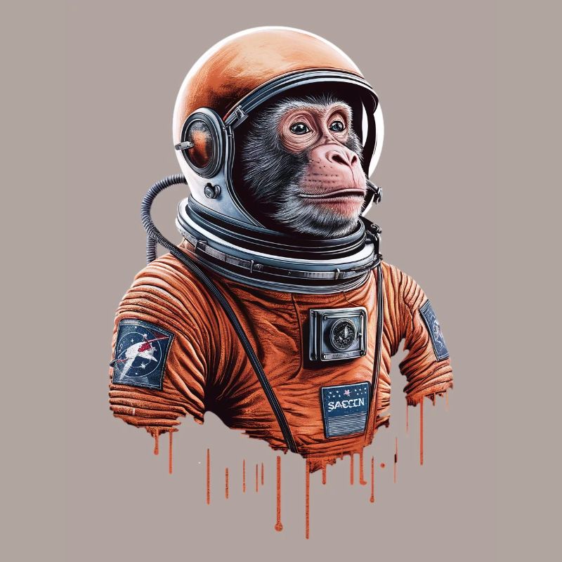 Aventure spatiale avec un singe astronaute