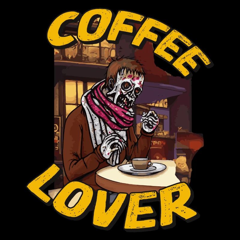 Lustiges Kaffee Design mit Zombie