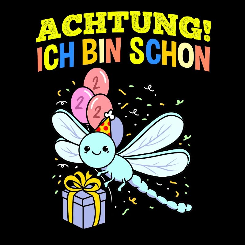 Achtung Ich Bin Schon 2 Geburtstag Libelle