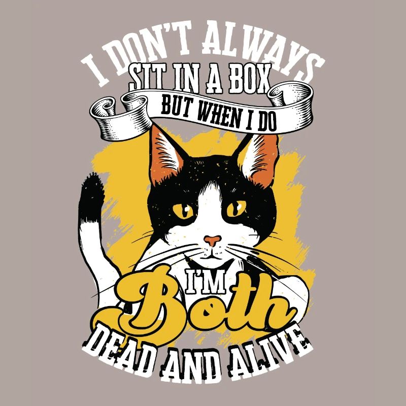 Schrodinger's Cat Box Alive Dead Quantum Physics