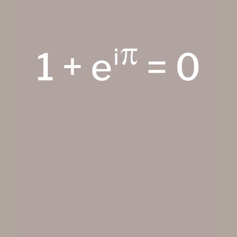 1+ e^i pi = 0 - Eulersche Identität Geschenkidee