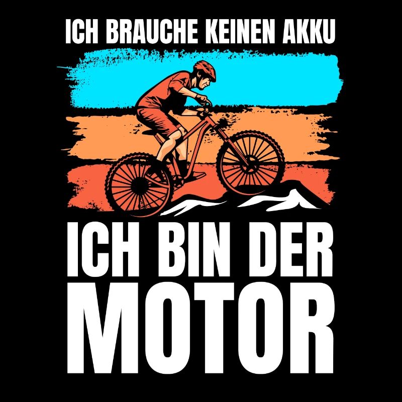 Fahrradfahrer Ich bin der Motor