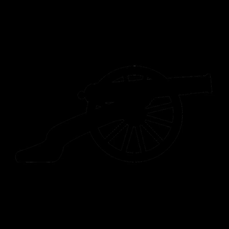 American Civil War Cannon Silhouette