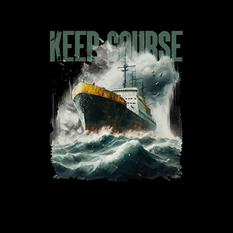 Commic Schiff im Stürmischer See