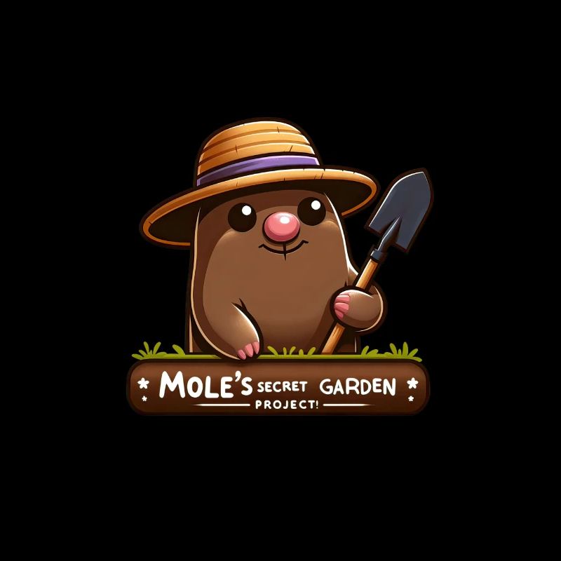 Garten Comic-Stil - Maulwurf Abenteuer