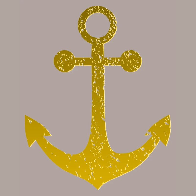 Gold anchor, relief effect