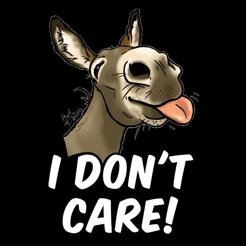 Ane "I don't care!" (texte blanc)