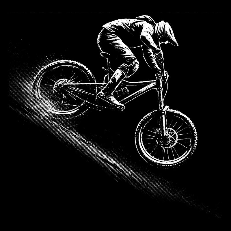 MTB Downhill Aktion – dynamisches Biker Design