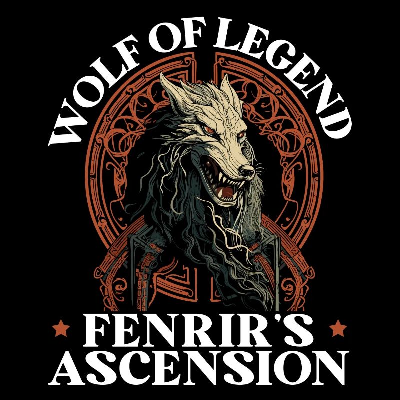 Fenrir Wolf Wikinger Nordisch Nordmänner Odins Wolf