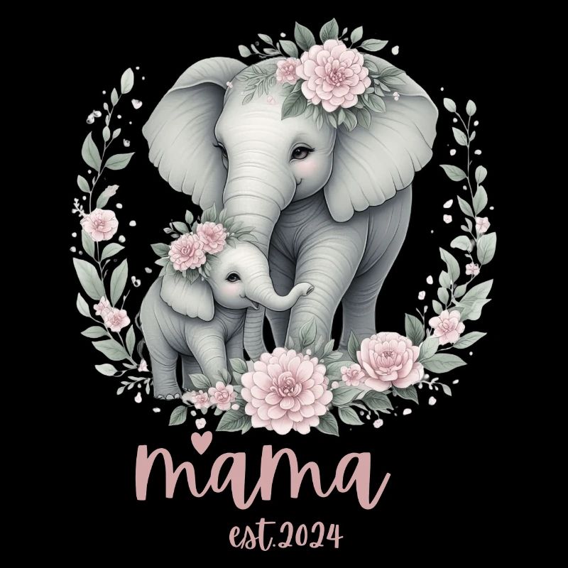 Mama 2024 Célébration de la couronne florale d’éléphant