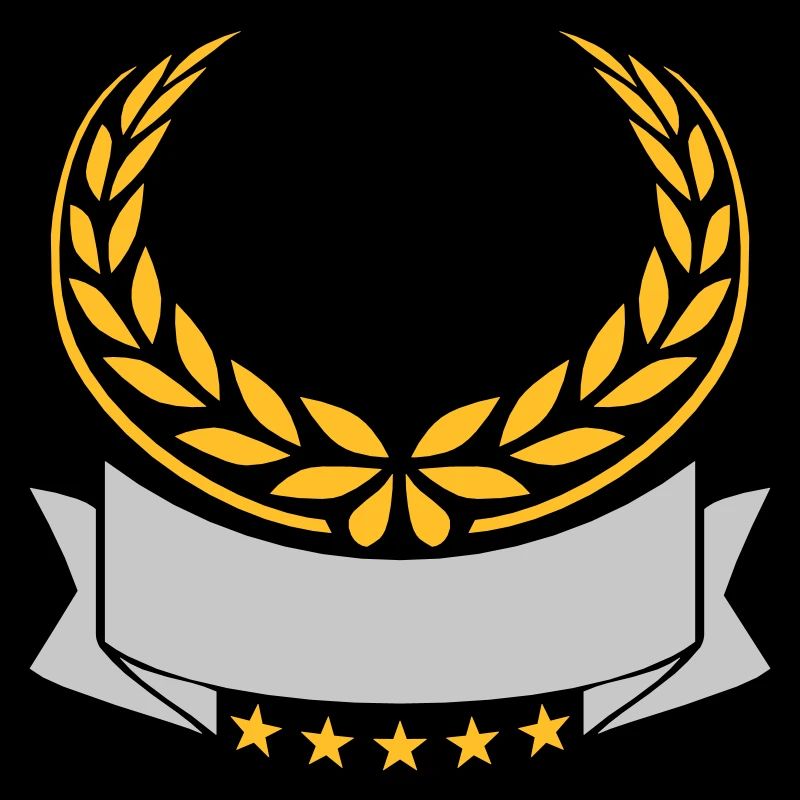 Banner Laurel Wreath Stars Empty