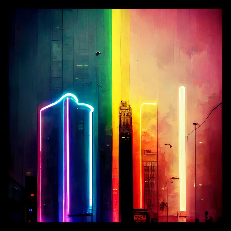 Pride Regenbogen Liebe Neonlichter