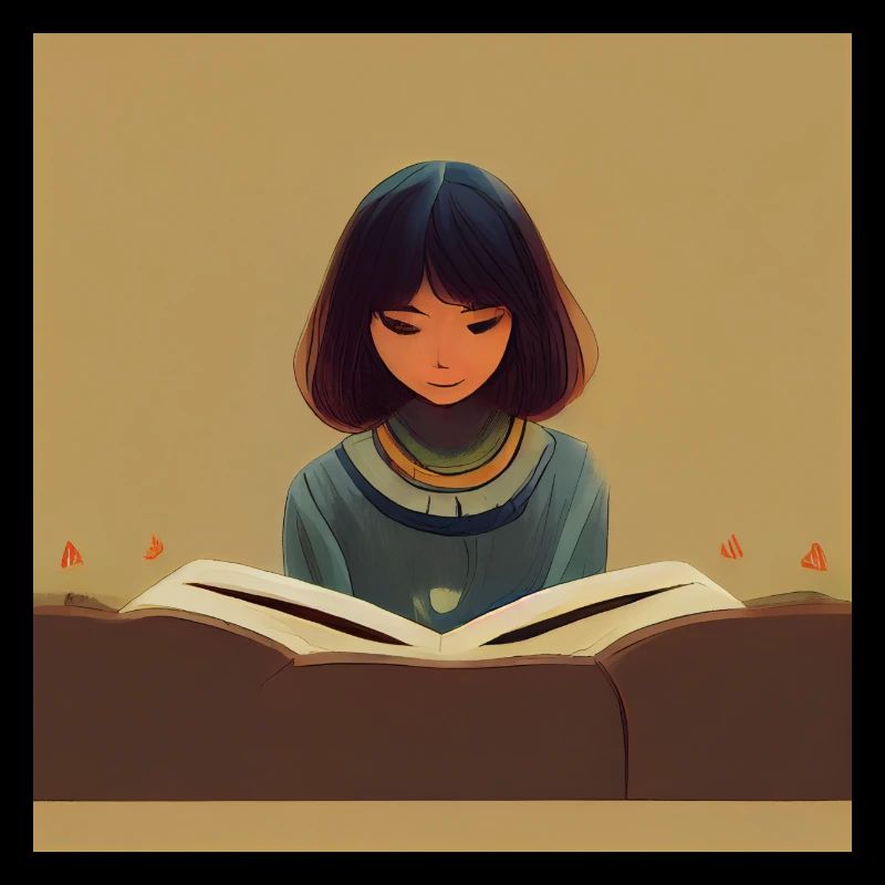 Mädchen liest ein Buch