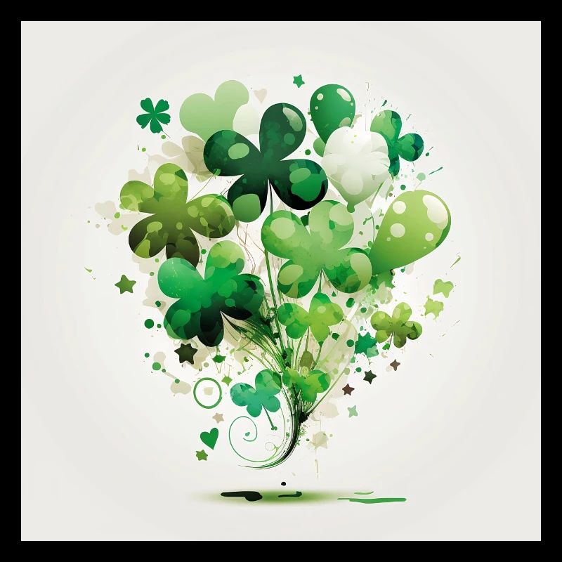 Composition ballons trèfles