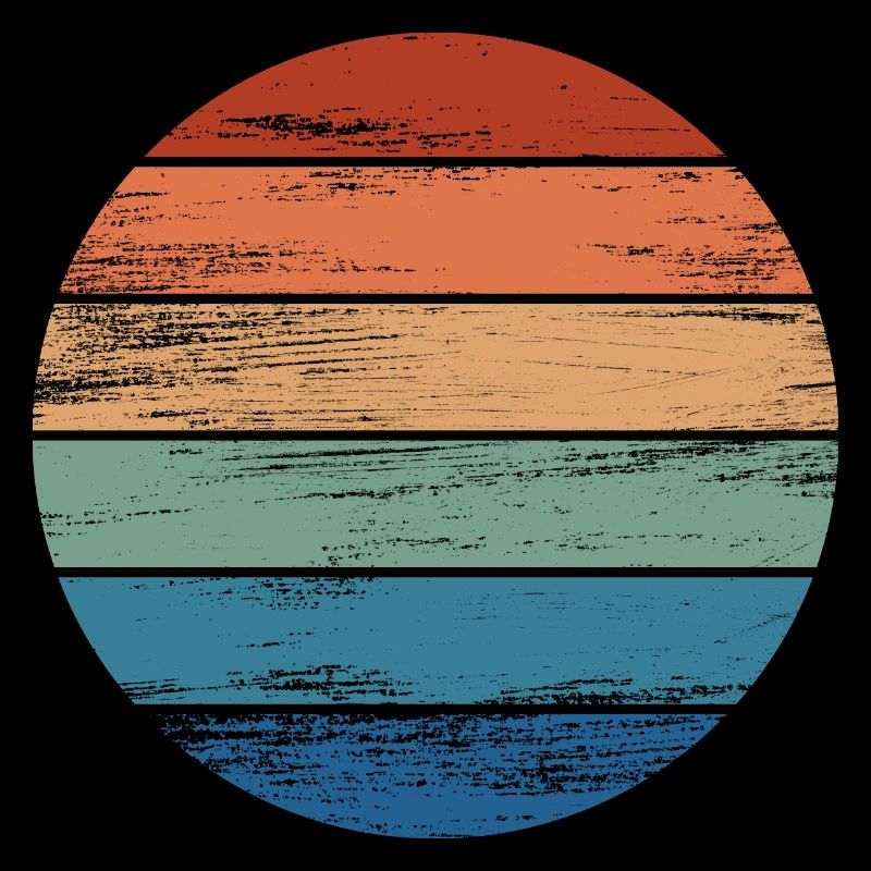 Retro Regenbogen Rainbow Kreis Distressed