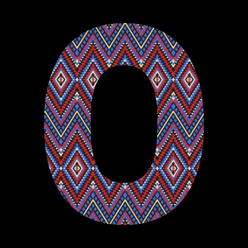Monogramm Buchstabe O - geometrisches Muster