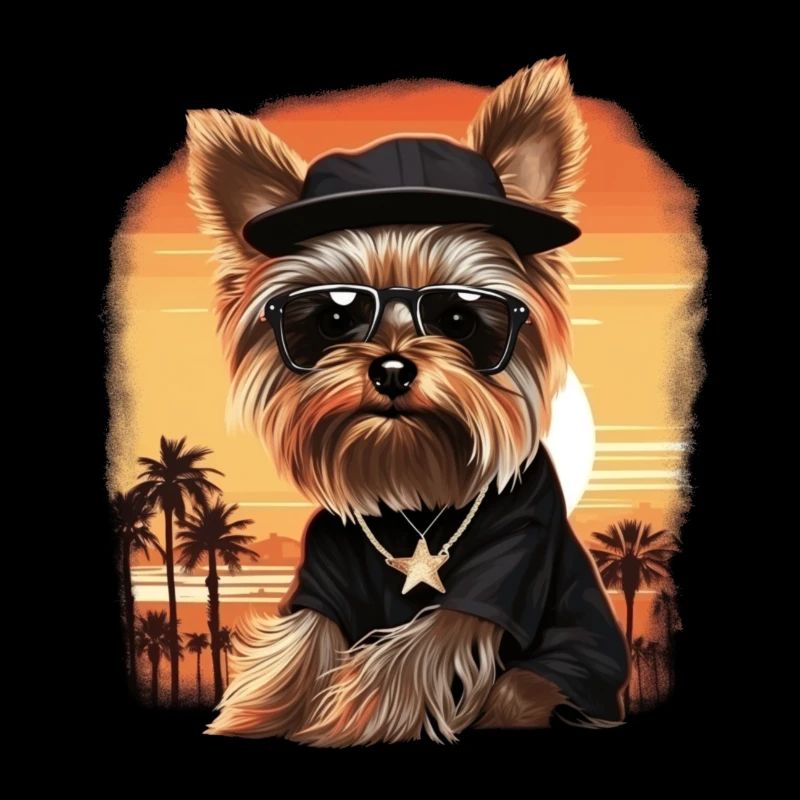 Yorkshire Terrier mit Sonnenbrille