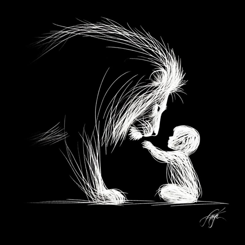 Enfant et Lion