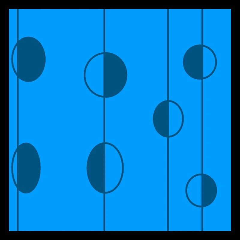 Planètes bleues alignées