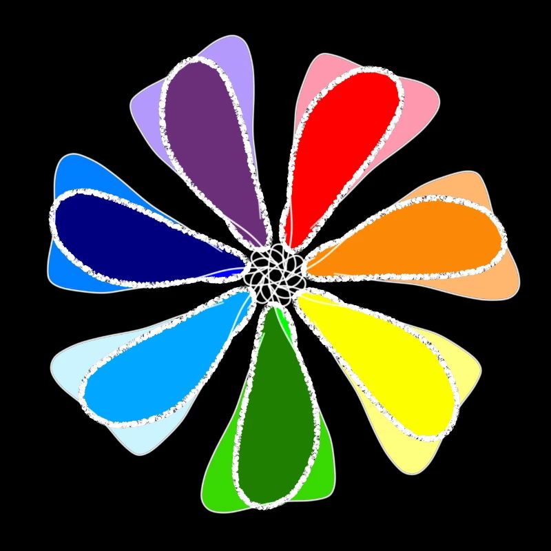 Regenbogen abstrakte Blume