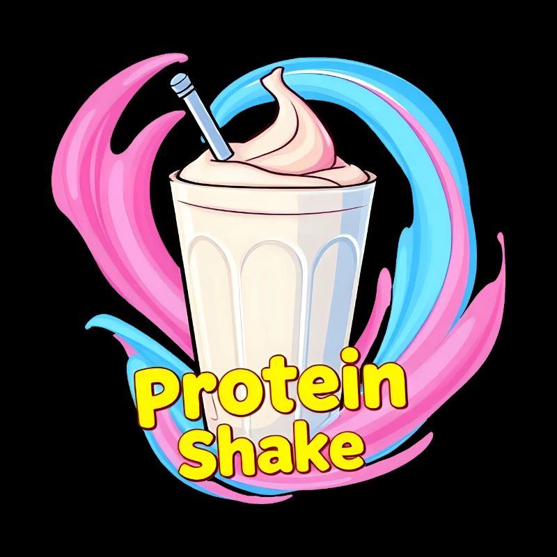 Shake protéiné flottant dans une mer de lait de rêve
