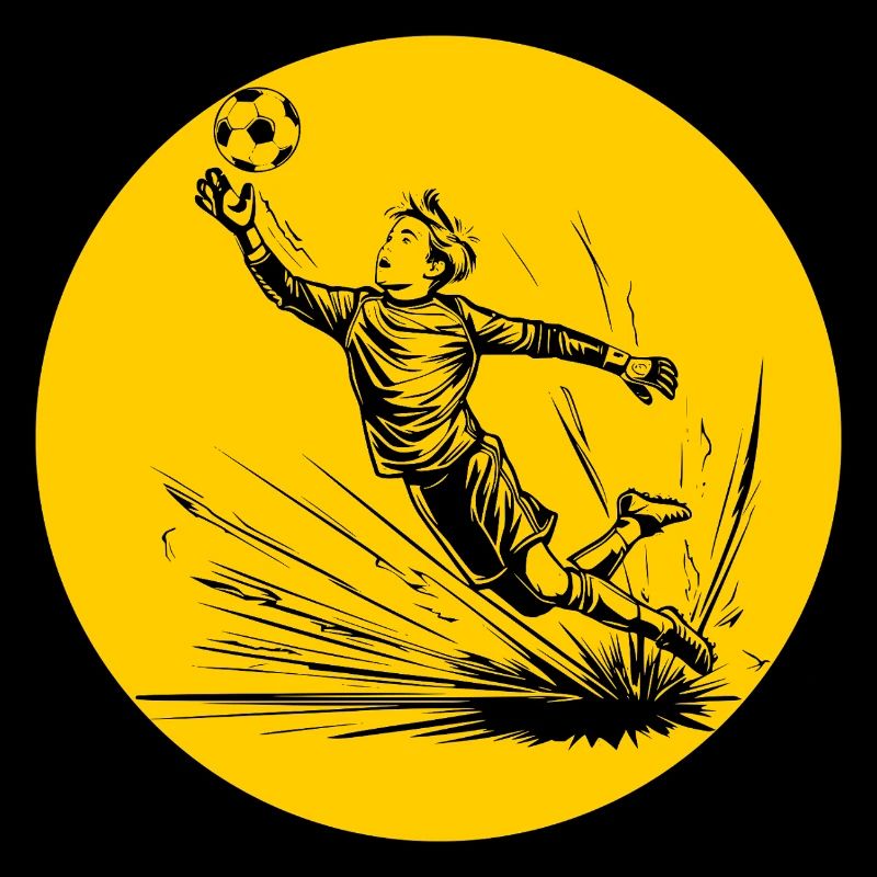 Gardien de but (noir et jaune)