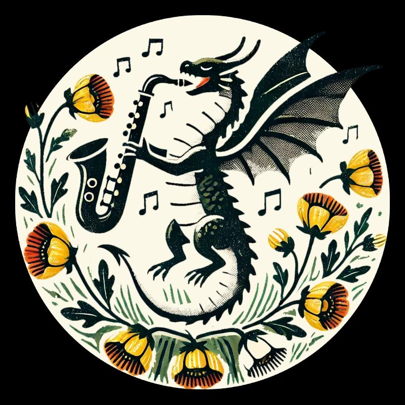 Saxophone Dragon Jazz Fantasy