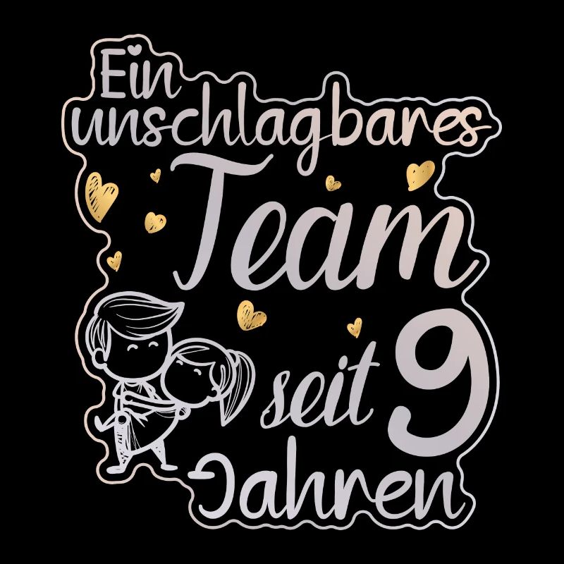 Ein perfektes Team seit 9 Jahren Hochzeitstag