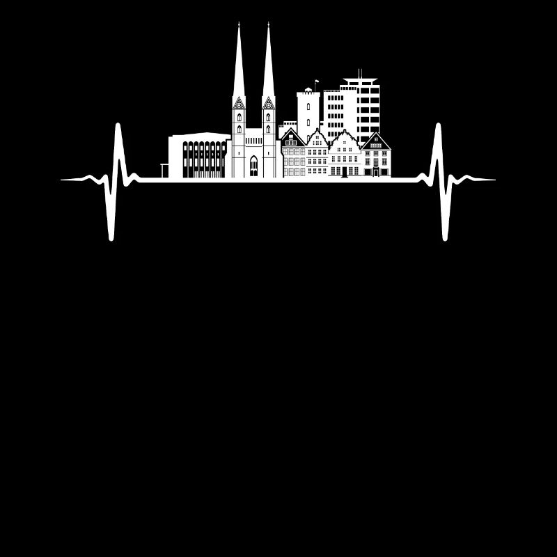 Bielefeld Herzschlag Geschenk Bielefelder Skyline